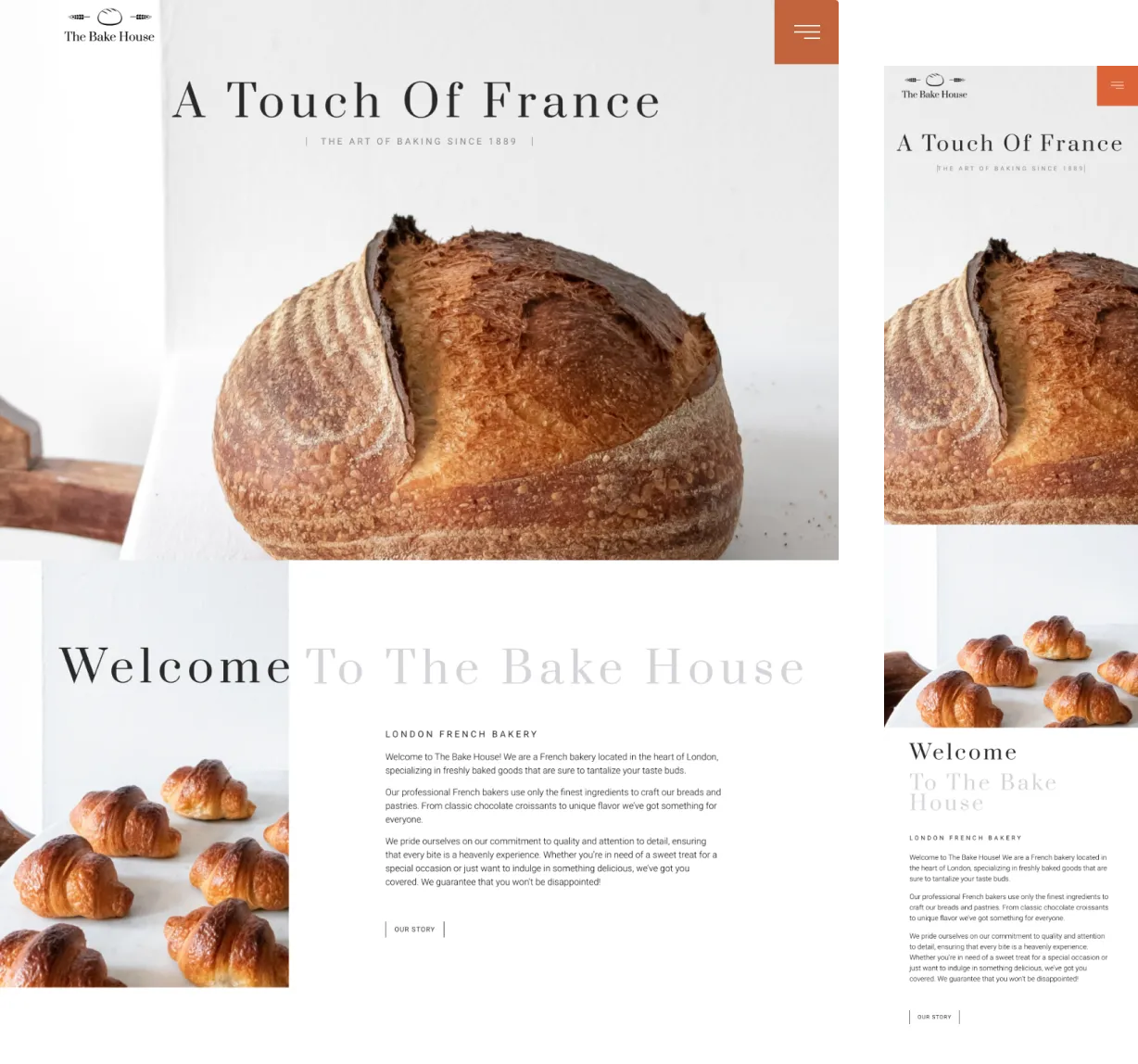 Bakery web design 3