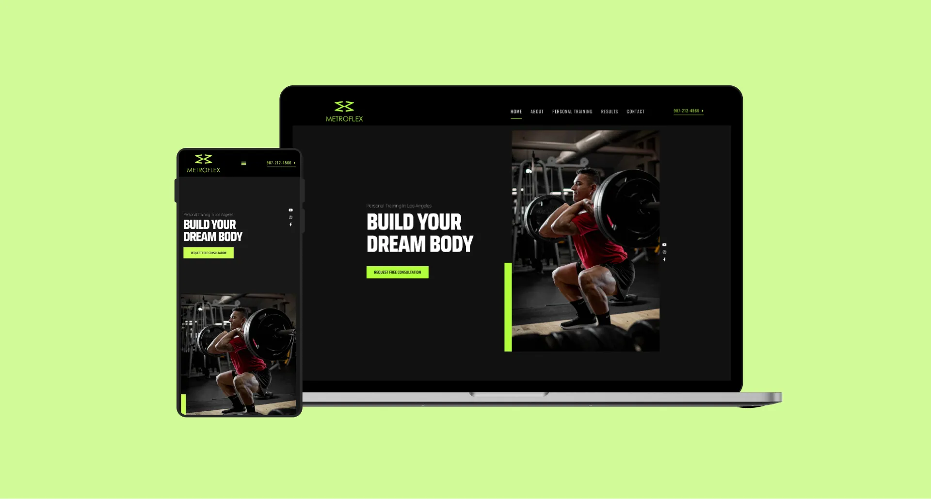 Personal trainer website